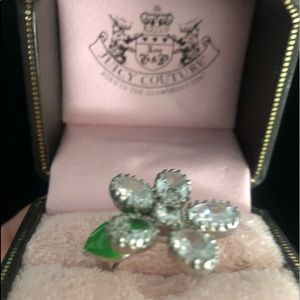 Juicy Couture Silvertone Crystal Stone